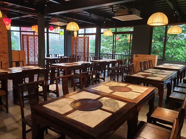 Nội thất nhà hàng khung thép